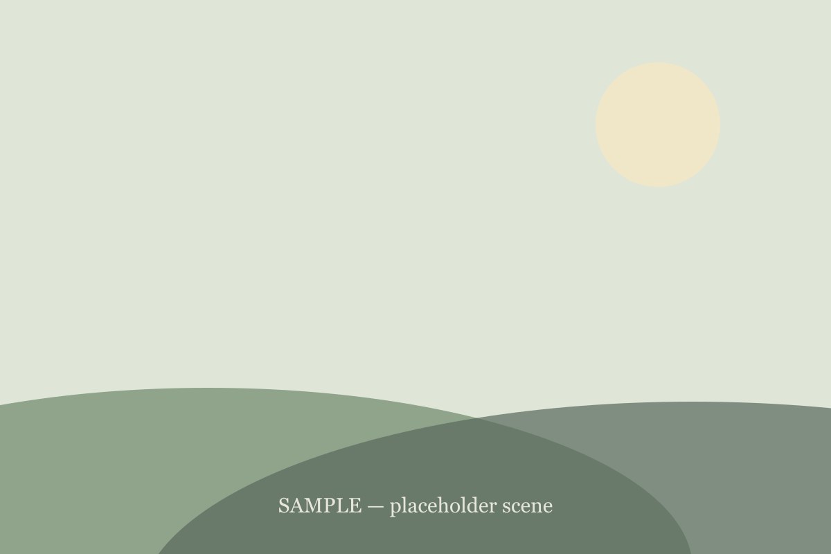 Sample placeholder scene (generated image)